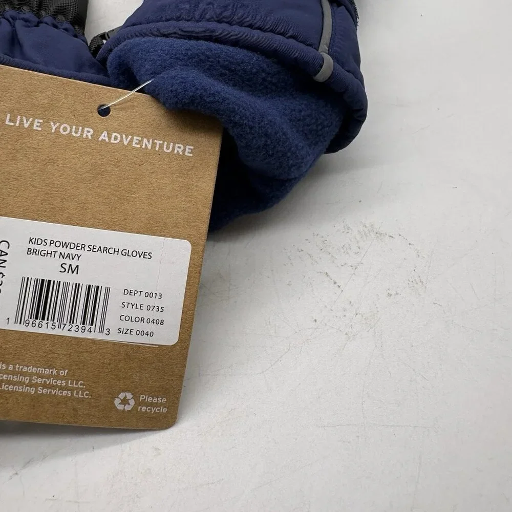 Eddie Bauer Gloves “Powder Search” Youth Size Small Blue Boy's Girls NEW NWT